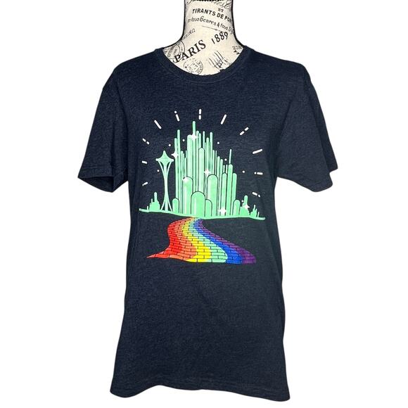 Choke Co Pride Collection (S) Emerald City Wizard of Oz Rainbow Brick Road Tee - Picture 1 of 9